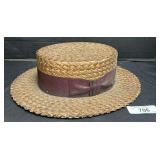 Vintage United Hat Stores Large Straw Hat.