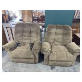 (2) Clean Electric Reclining Armchairs.