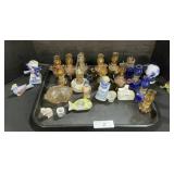 Mini Oil Lamps, Porcelain Figurines, Napcoware.