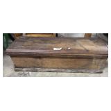 Vtg Pine Tool Box & Hand Tools.