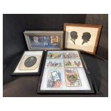 Civil War Themed Postcards, Engraving & Stamp.