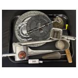 Vintage Kitchen Tools, Large Plate, Iron Damper.