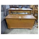Vintage Maple Blanket Storage Chest Trunk.