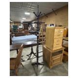 Traditional Turned Wood Entryway Coat Rack.