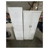 (2) Pressed Steel Cabinets.