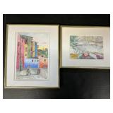 2 Watercolor Paintings, Signed Alio & Mt. Gretna.