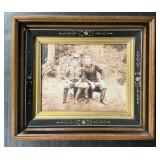 Framed Black & White Civil War Photograph.