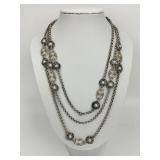 2 18KT Gold Sterling Silver Konstantino Necklaces.