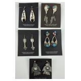 Sterling & Gemstone Native American Earrings.