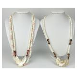 3 Handmade Native American Shell Necklaces.