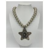 Apache Handmade Sterling Native American Necklace.