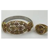 10KT Gold Black Hills Gold Ring & Bracelet.
