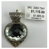 18KT Gold & Sterling Konstantino Pendant.