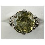 18KT Gold & Sterling Quartz Konstantino Ring.