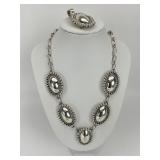 2pc Heavy Sterling Silver Yellowhorse Jewelry.