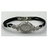 14KT Gold Diamond Crusted Hamilton Watch.