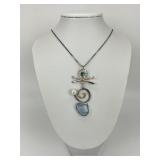 14KT & Sterling Silver Veleska Pendant Necklace.