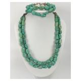 Artie Yellowhorse Turquoise Necklace & Bracelet.