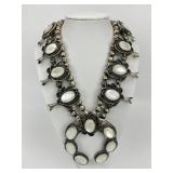 Sterling Native American  Squash Blossom Necklace.