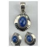3pc Sterling Yellowhorse Lapis Lazuli Jewelry.