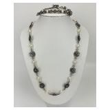 Sterling Silver Konstantino Necklace & Bracelet.
