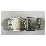 Men's 14KT Gold Diamond Wedding Band.