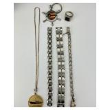 Watch Bands, Onyx Ring, Keychain, & Necklace.