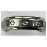 Men's Titanium 3 Diamond Band.