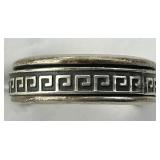 Men's Sterling Silver Greek Key Spinner Ring.