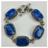Sterling Artie Yellowhorse Lapis Lazuli Bracelet.
