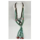 2 Pueblo Native American Turquoise Tab Necklaces.