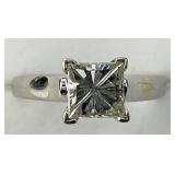 14KT White Gold Diamond Engagement Ring.