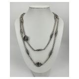 Sterling Silver Konstantino Floral Necklace.