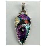 Vibrant Ricky Frank Cloisonné Enamel Pendant.