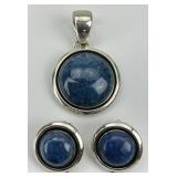 3pc Sterling Yellowhorse Lapis Lazuli Jewelry.