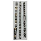 3 Men's Stainless Steel Watch Bands.