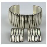 3pc Heavy Sterling Silver Yellowhorse Jewelry.