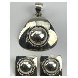 3pc Sterling Silver Artie Yellowhorse Jewelry.