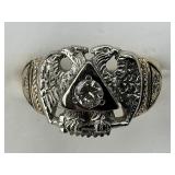 1932 10KT Gold Diamond & Double Eagle Class Ring.