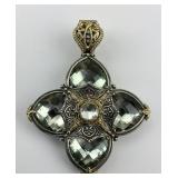 18KT Gold & Sterling Konstantino Pendant.