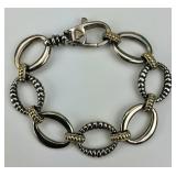 18KT & Sterling Silver Lagos Link Bracelet.