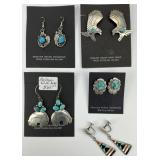 Sterling & Turquoise Native American Earrings.