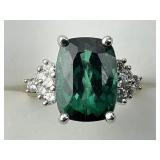 18KT Gold Tourmaline & Diamond Ring.