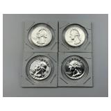 4 90%1957 High Grade Washington Quarters
