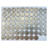 68 Bicentennial Kennedy Half Dollars.