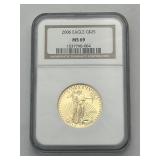 2006 1/2 Oz Fine Gold 25 Dollar American Eagle.