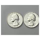 90% Silver 1960 & 1963 Washington Quarters.