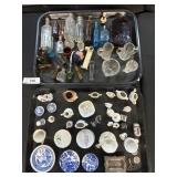 Porcelain Mini Tea Sets, Colored Glass Bottles.