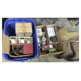 String Lights, Planter, Fishing Wader Boots.