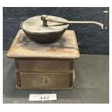 Antique Manual Coffee Mill Grinder.